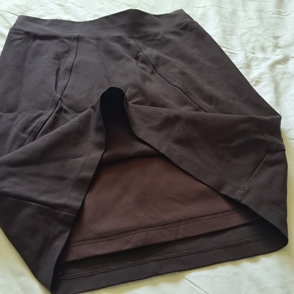 Vivian Wong | Dark chocolate brown stretchy women's semi casual pencil skirt - Picture 2 of 7
